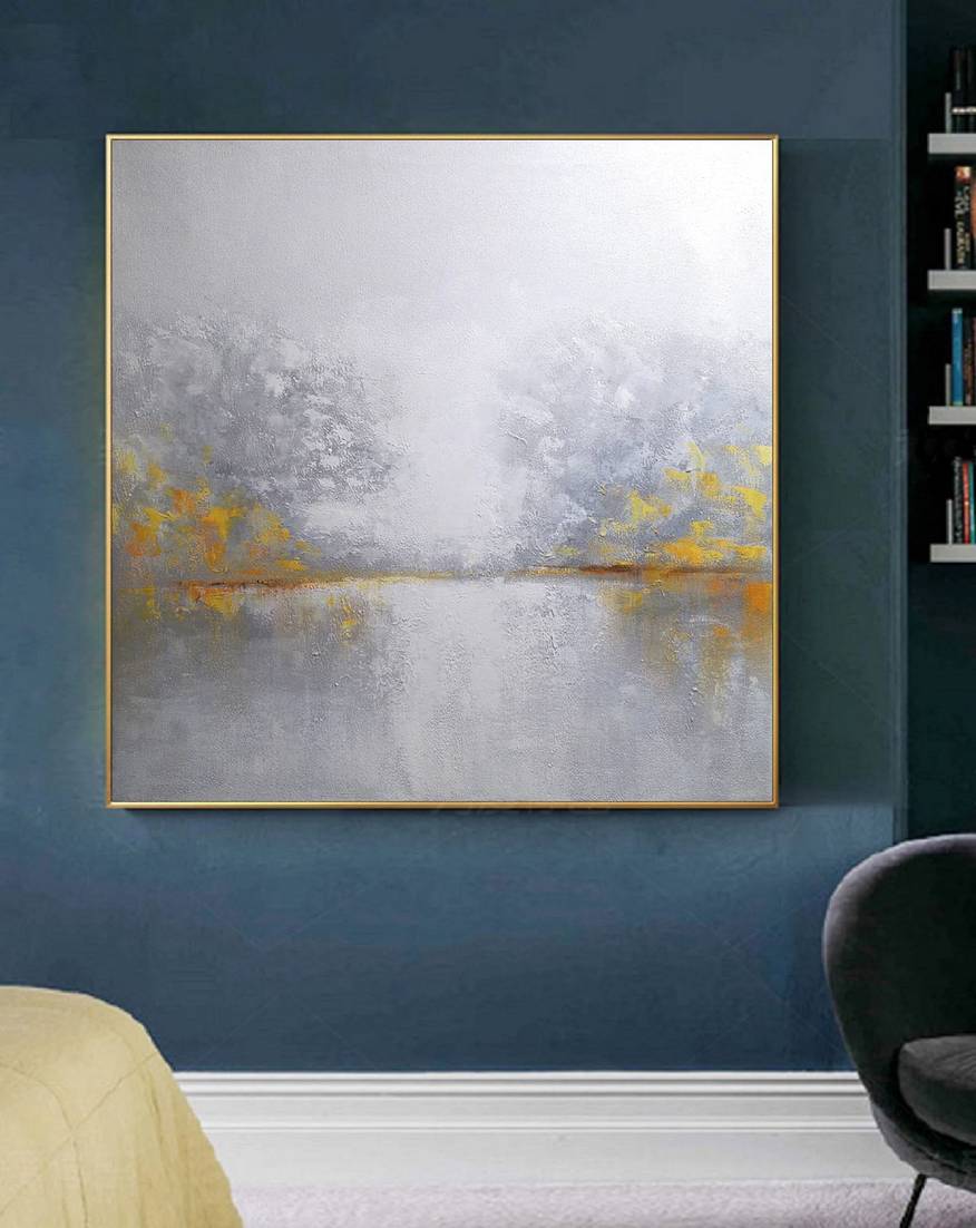 Painting Yellow Seascape Sky Abstract Canvas Wall Art P78AZ wall art